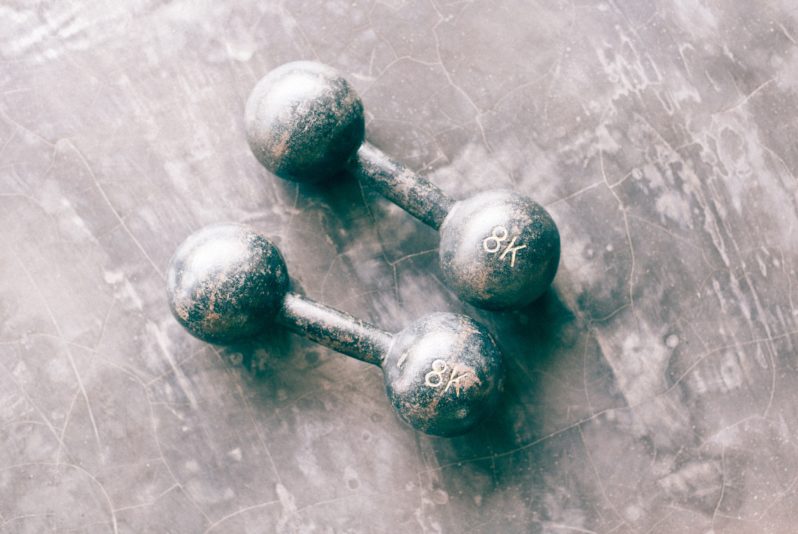 Some old-school dumbells to motivate you to start working out again